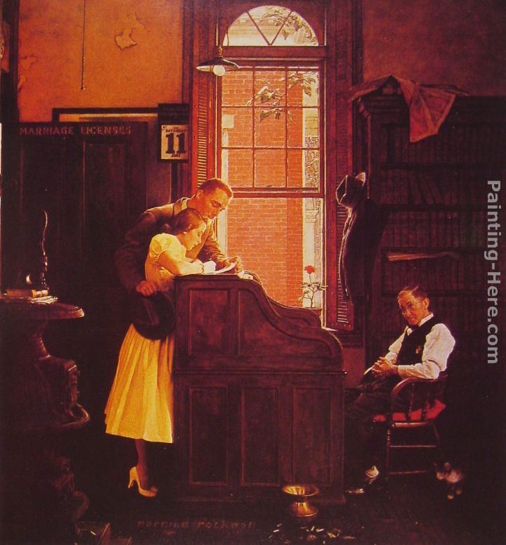 Norman Rockwell Marriage License